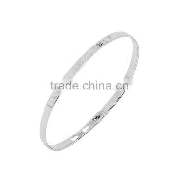 Memories Bangles With Customize Design Word 'LOVE YOURSELF' With 4mm/7mm Width
