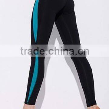 Custom Plain 88% Nylon 12% Spandex Two Tone Slim Ladies Yoga Apparel photo-2