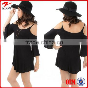 2015 Top Selling Clothing Products Boho Off Shoulder Women Loose Frock Top