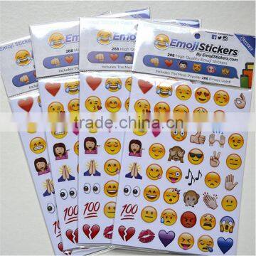 Factory produce cartoon emoji sticker Hot selling pvc Emoji stickers