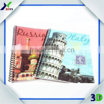High End PET Cover 3D Lenticular Notebook Directly by Factory