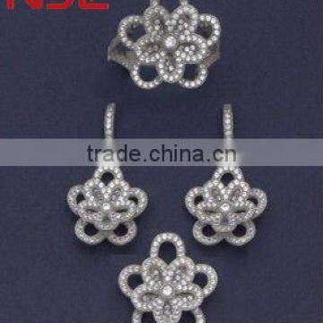 Micro pave setting silver925 jewelry with AAA cz stone