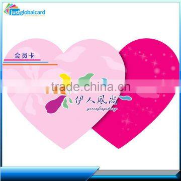 Plastic smart card cheap membership card irregular shaped card