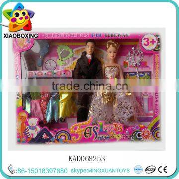 high-quality fashion couple dolls with mace