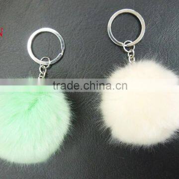 Popular Design White Raccoon Pom Pom Key Holders photo-2