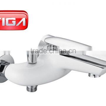 VIGA sanitary ware factory good quality bath faucet H59A brass white chrome bath shower mixer tap