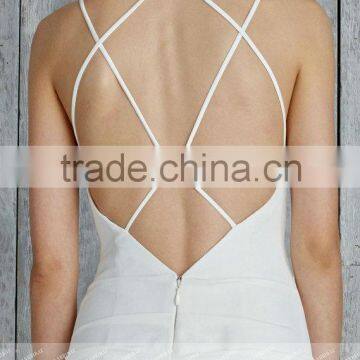 LC14 Sweetheart Sexy Open Back Beach Wedding Dresses Sleeveless Mermaid Vestido De Festa Curto photo-3