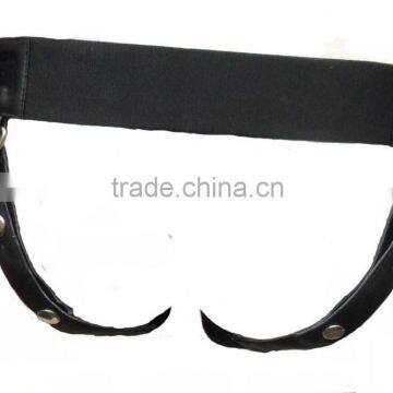 LAMBS LEATHER SPIKED BONDAGE JOCKS THONG BRIEFS Posing Pouch photo-4