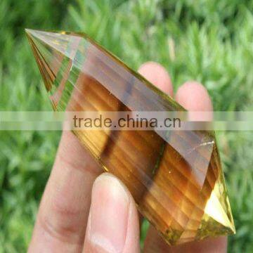 New Arrival 28 sides Topaz crystal points Healing Point Wand / / Crystal Prism Point Hot Sale