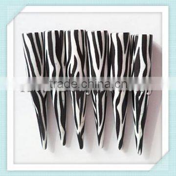 new arrival UV acrylic stripe print ear taper/expander/plug cheap body piercing jewelry factory