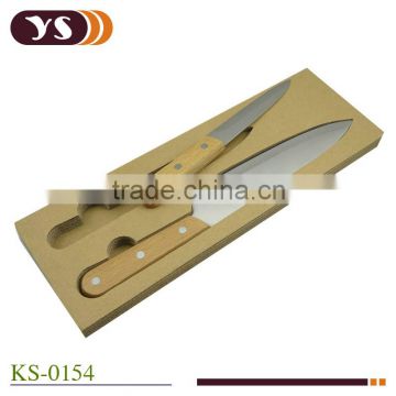 2014 New Arrival 2pcs Wood Handle Knife Set