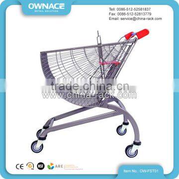 80L Fan-Shaped Folding Shopping Cart Shopping Trolley