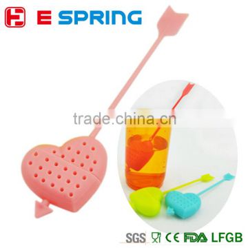 Silicone eco-friendly heart tea strainers