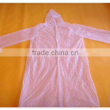 Lightweight Outdoor PE Raincoat Poncho - Milk