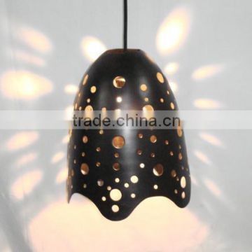 Single Light roof metal pendant in Dark Bronze finish