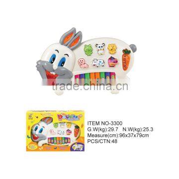 Hot selling education toy music instrument rabbit piano toys for kids