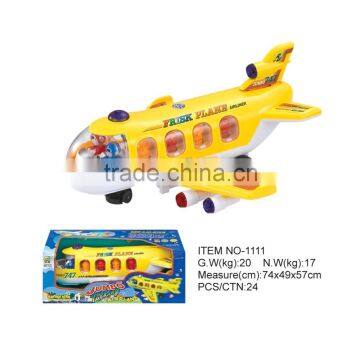 Hot boys music toys--BO bump & go toys airplane with music & light