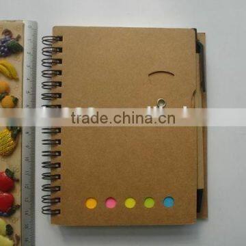 OEM design promotional eco notebook with pen made in china