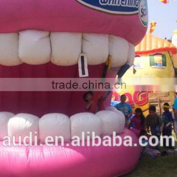 custom pvc inflatable crest teeth for advertising