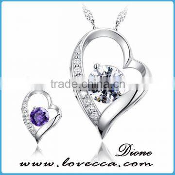 925 silver meteor sweet heart Pendant Necklace