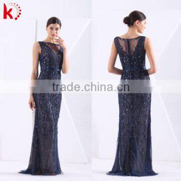 Elegant High Neck Beading Bridal Dress Beading Dubai Luxury Evening Dress