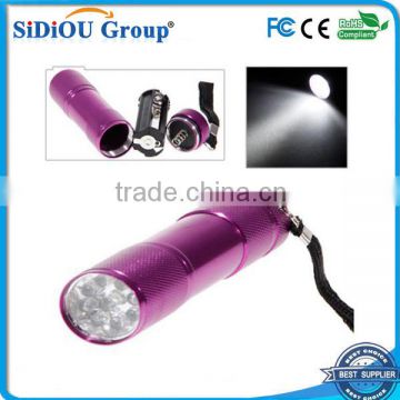 3-watt 9led aluminum flashlight