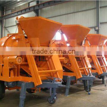 China famous motor engine truck mounted concrete mixer with pump