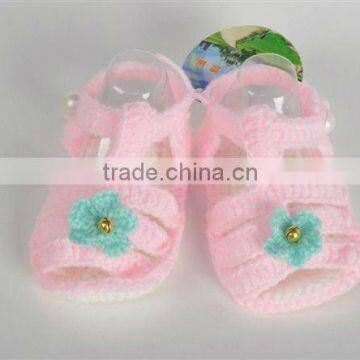 100%cotton hand handmade infant crochet booties baby 3D wholesale sock