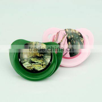 Camo design ABS material silicone pacfier baby pacifier