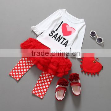 new design high quality girls set children christmas clothes