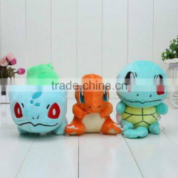 Top quality custom Pokemon go Squirtle Charmander Bulbasaur plush toy