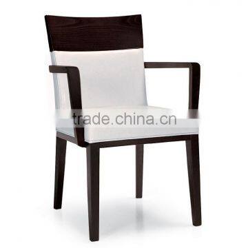 restaurant furniture Upholstered seat in white leatherFinley Armchair