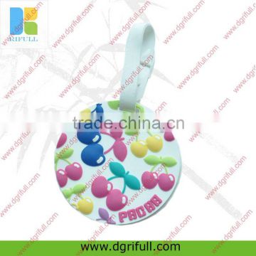 Candy color silicone luggage tags