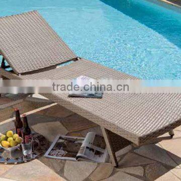 Outdoor modern design rattan beach chair with luxury seat feeling.