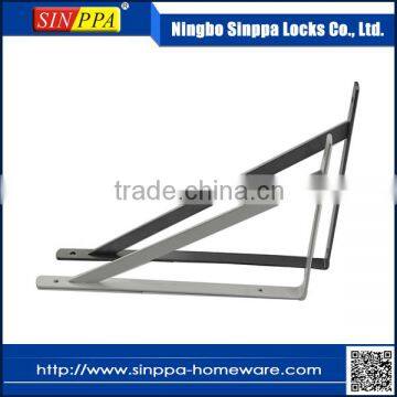 White Heavy Duty 12-by-8 Inch Metal Wall Hardware Triangle Shelf Bracket photo-2