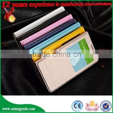 Hot Sale PU Leather Case for SAMSUNG NOTE 5 with windows , case for Samsung Galaxy note 5