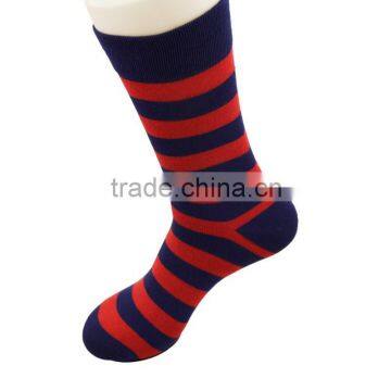 GSM-115 Haining GS custom bright red striped men business socks bamboo fiber