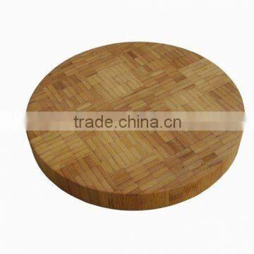 Bamboo round upright format cutting board