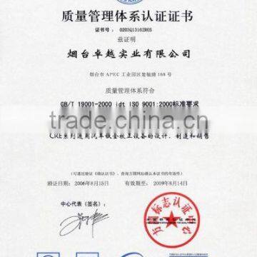 QUALITY MANAGEMENT SYSTEM CERTIFICATE