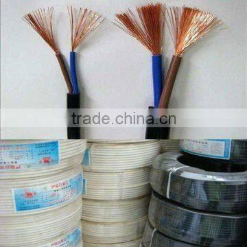 flexible copper 2 core electrical cable 300/500V pvc insulated&sheathed