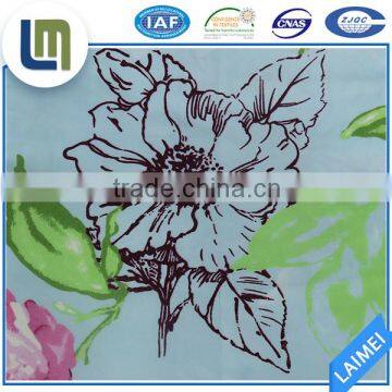 100% polyester beautiful flower design drapery fabric for bed sheet