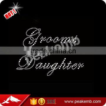 Hot Sale Latest Women Wedding Dressing for Groom of Daughter Hotfix Transfer Designs