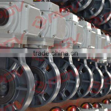 Wafer Type Plastic Upvc 24v on off Electric Pipe Butterfly Valve photo-4