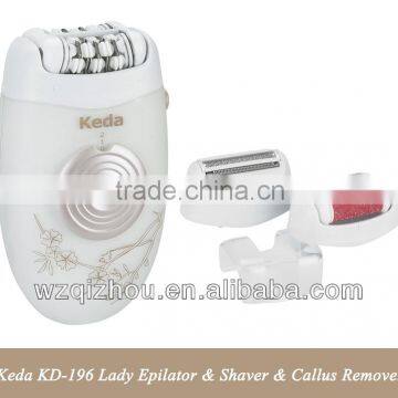 Keda KD-196 Lady Epilator & Shaver & Callus Remover 3 in 1