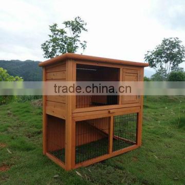 Double-deck Wooden Rabbit Hutch