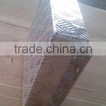 OEM Small Aluminum Alloy Checkered Tooling Box, Aluminum Checkered Plate Box Open, Aluminum Metal Box Tool photo-3