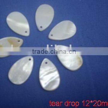 Drop shape natural freshwater shell cutting pieces