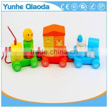 Colorful Wood Stocking Train Toys Colorful Animation Blocks Education Gift photo-6