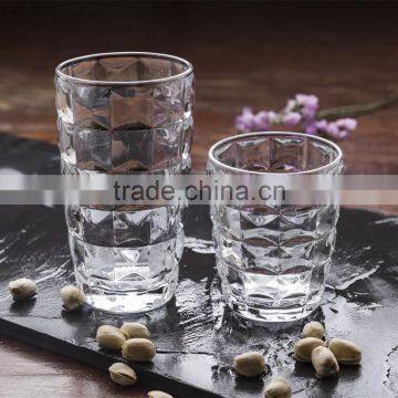 300ml/10oz Heavy Tank Old Fashion Emboss Glass Cup photo-2