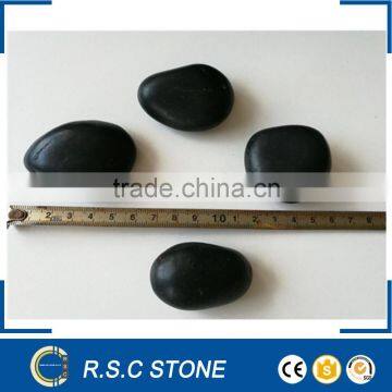 black pebble stone 3-5cm river stone